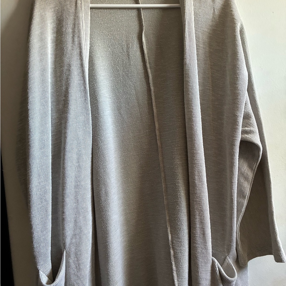DONNI. Light Beige Open-Front Cardigan
